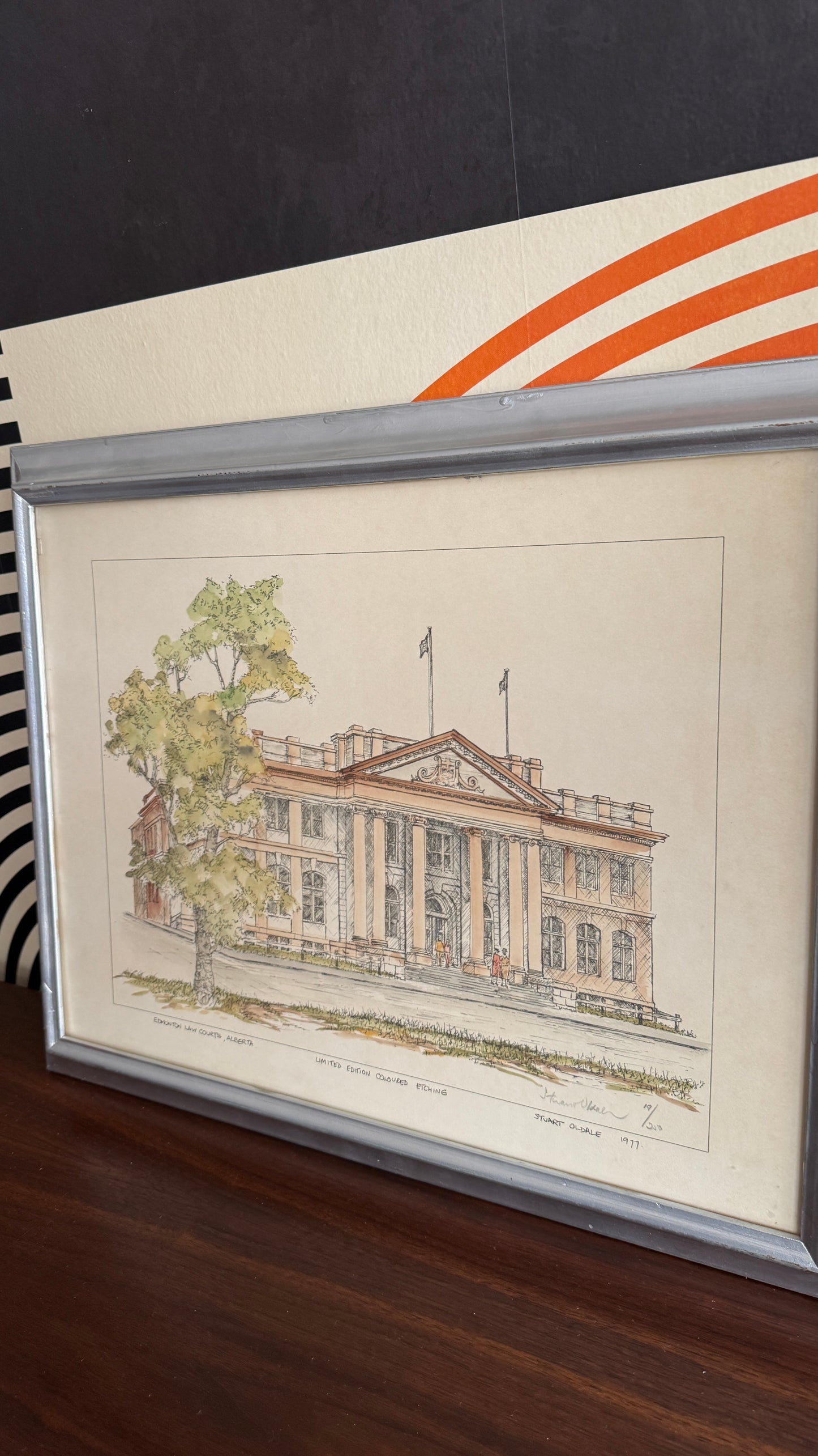“Edmonton Law Courts, Alberta” Limited Edition Etching by Stuart Oldale (1977)
