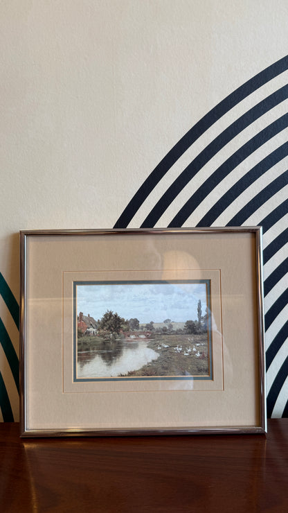 Vintage Countryside Landscape Framed Print