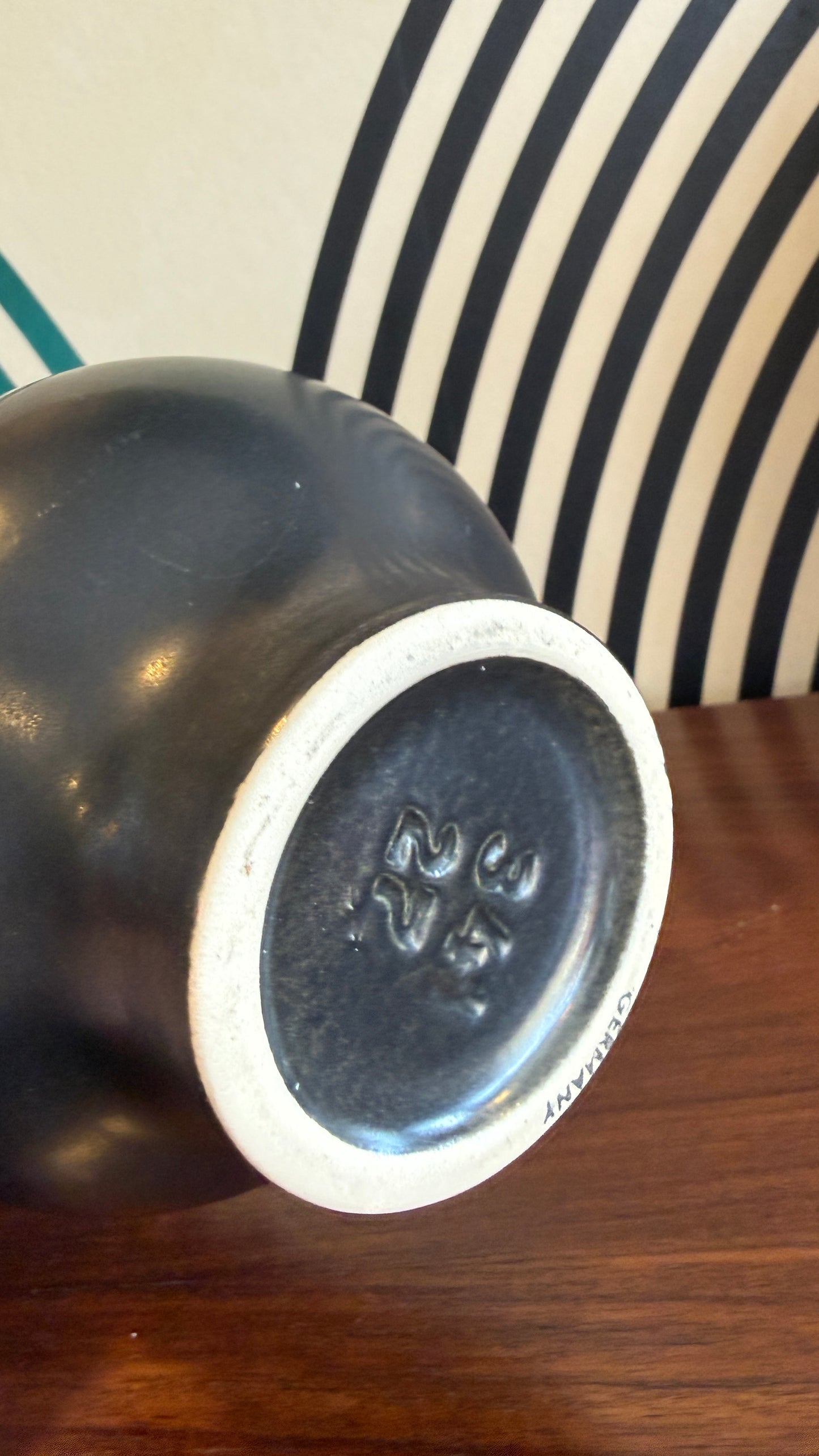 West German Pottery Handled Vase