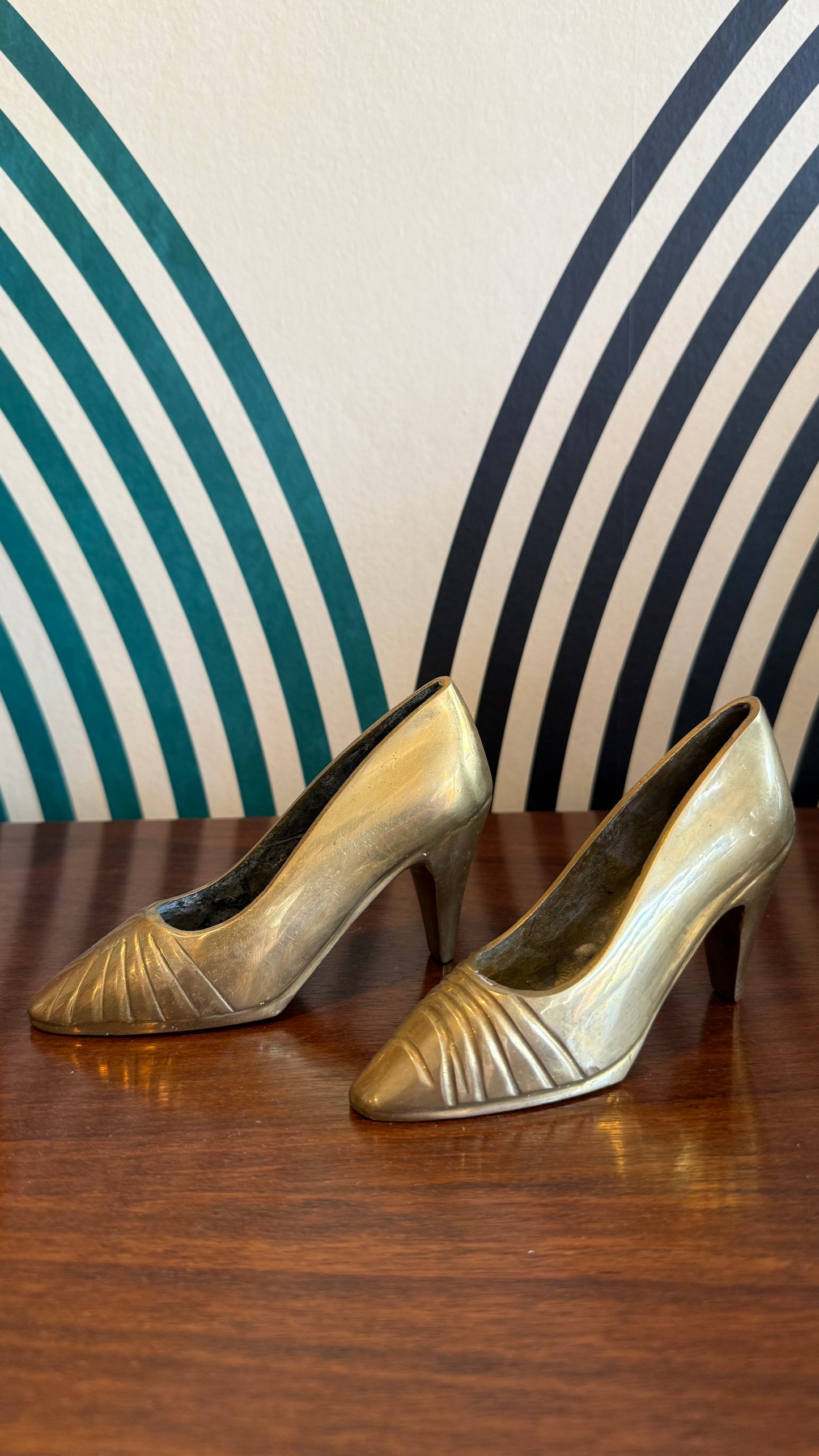 Brass Shoe Sculptures (Pair)