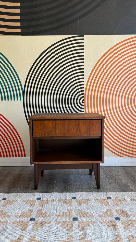 Vintage Walnut Side Table by Vic Art