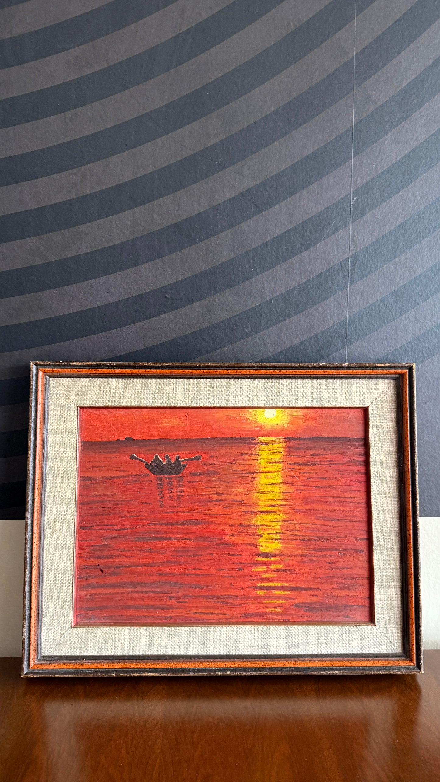 Warm Sunset Scene – Original Painting (Unknown Artist)
