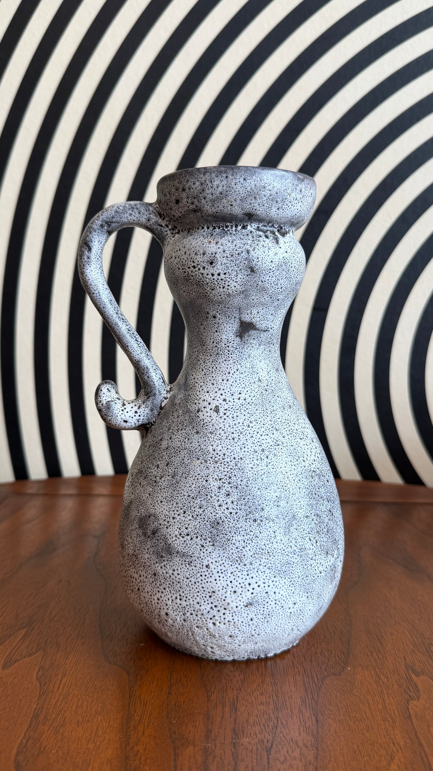 West German Pottery Fat Lava Pitcher Vase