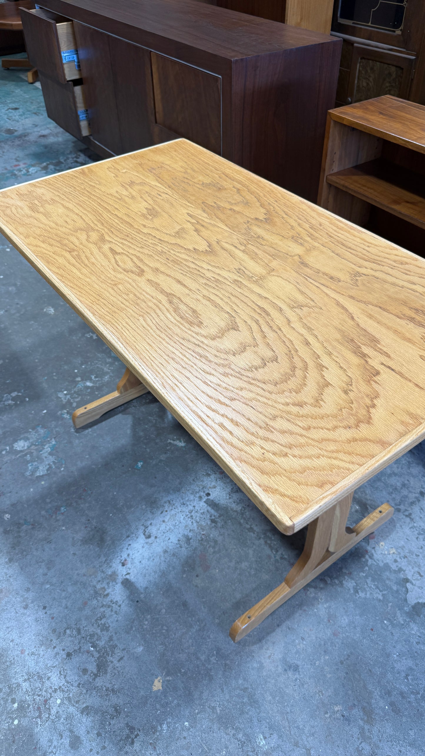 Vintage Wood Trestle Table