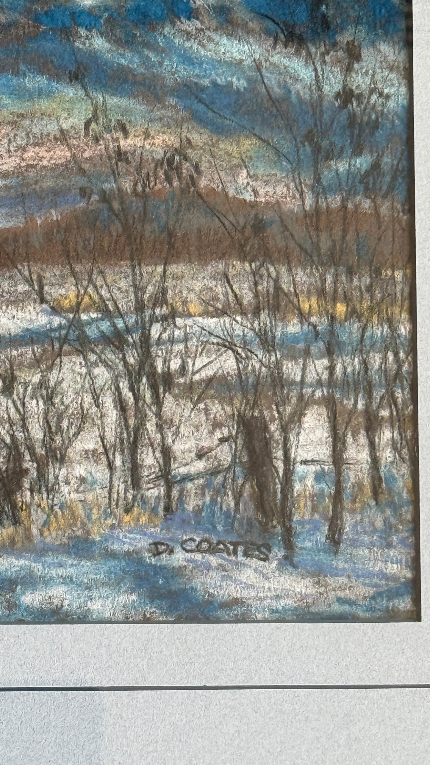 Vintage Winter Landscape Artwork by D. Coates