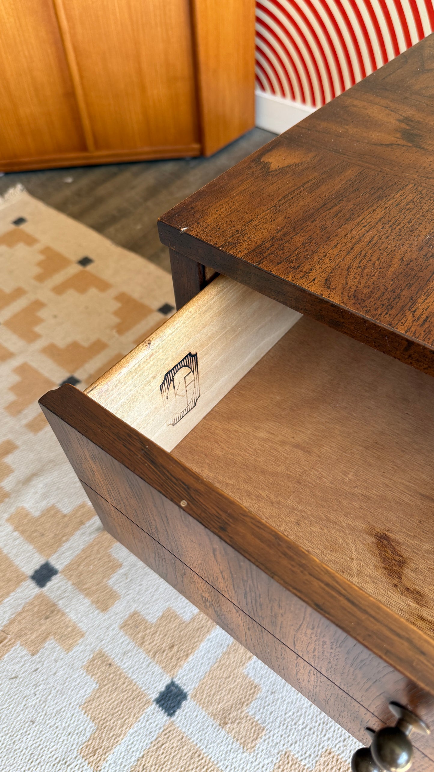 Vintage Kaufman Walnut Side Table