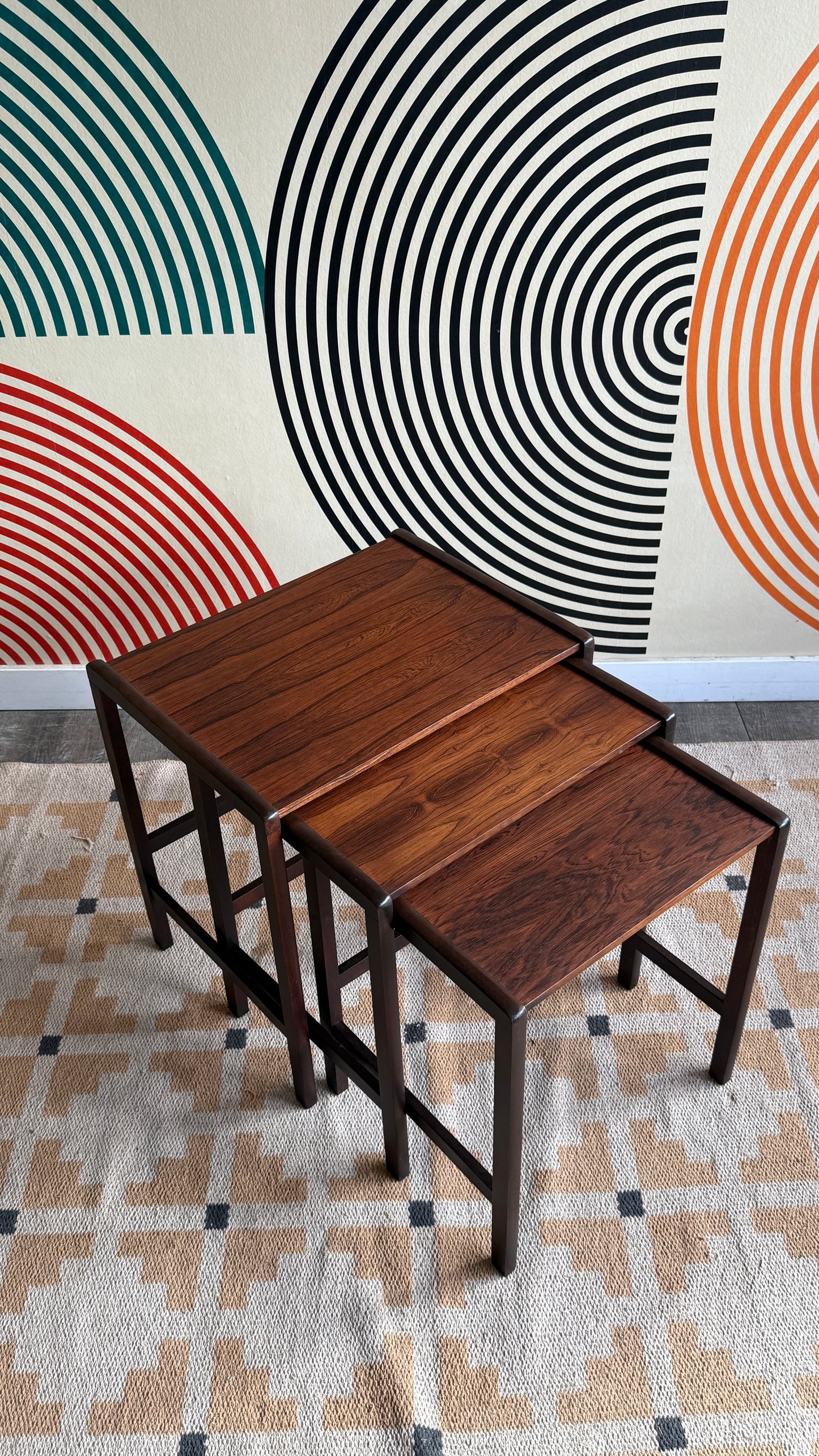 Midcentury Modern Rosewood Nesting Tables