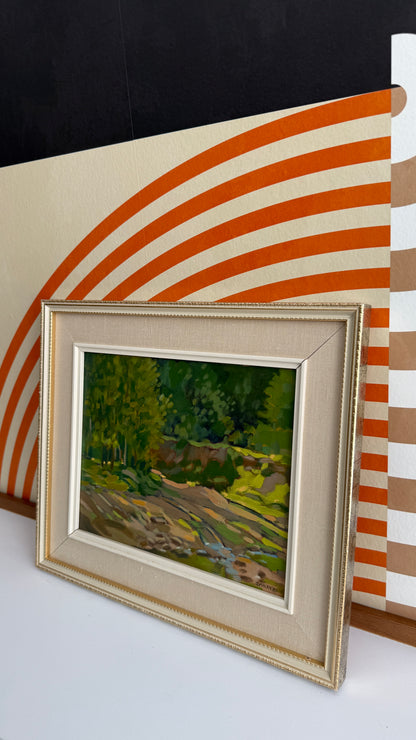 Framed Landscape Painting, Signed and Dated (1985)