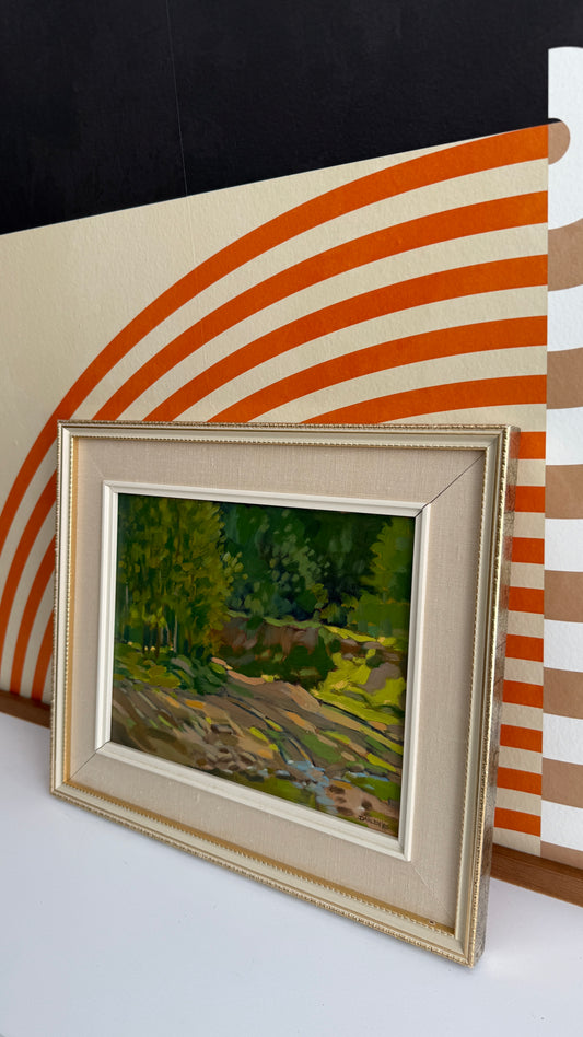 Framed Landscape Painting, Signed and Dated (1985)