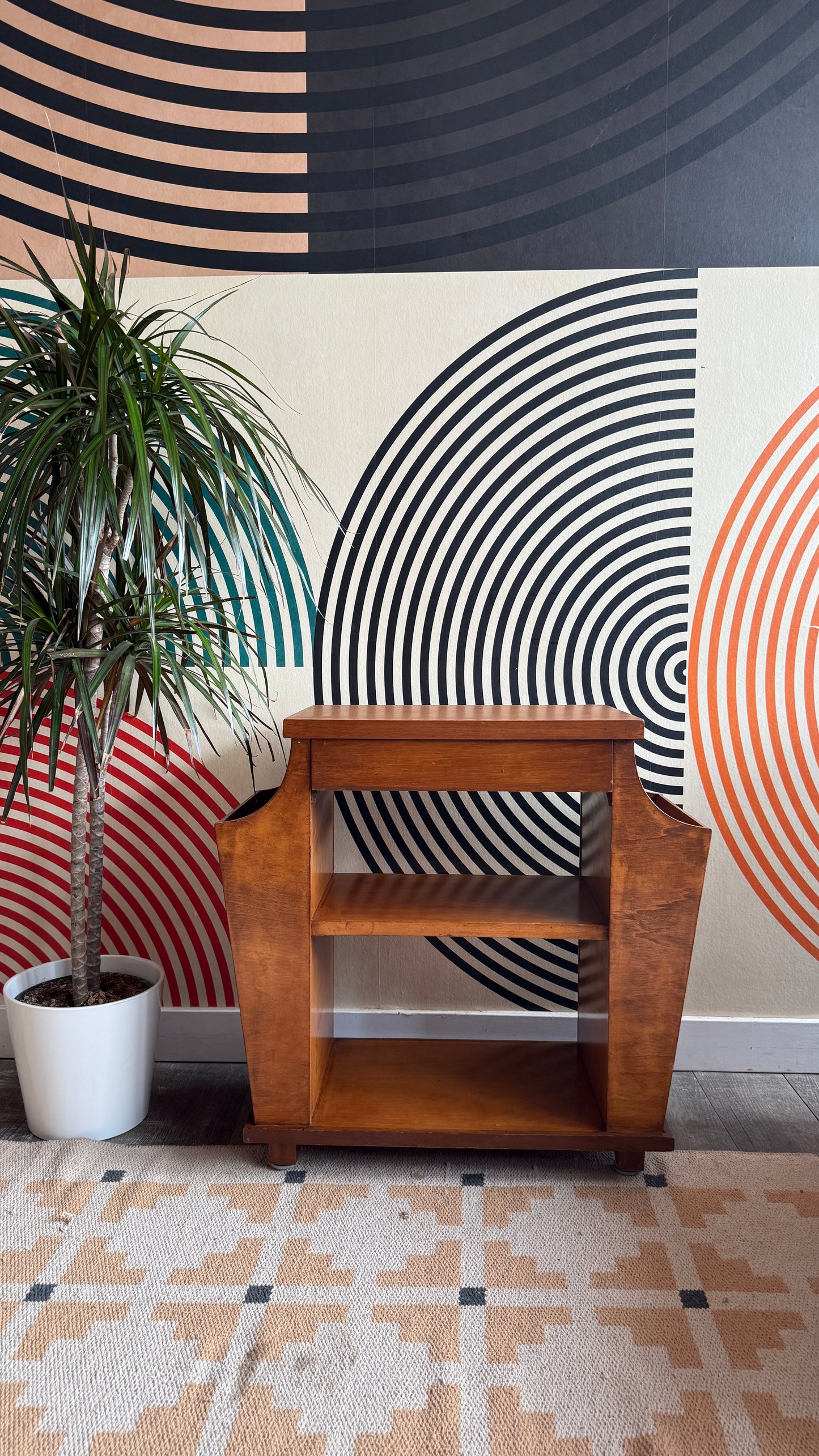 Vintage Magazine Cabinet / Side Table