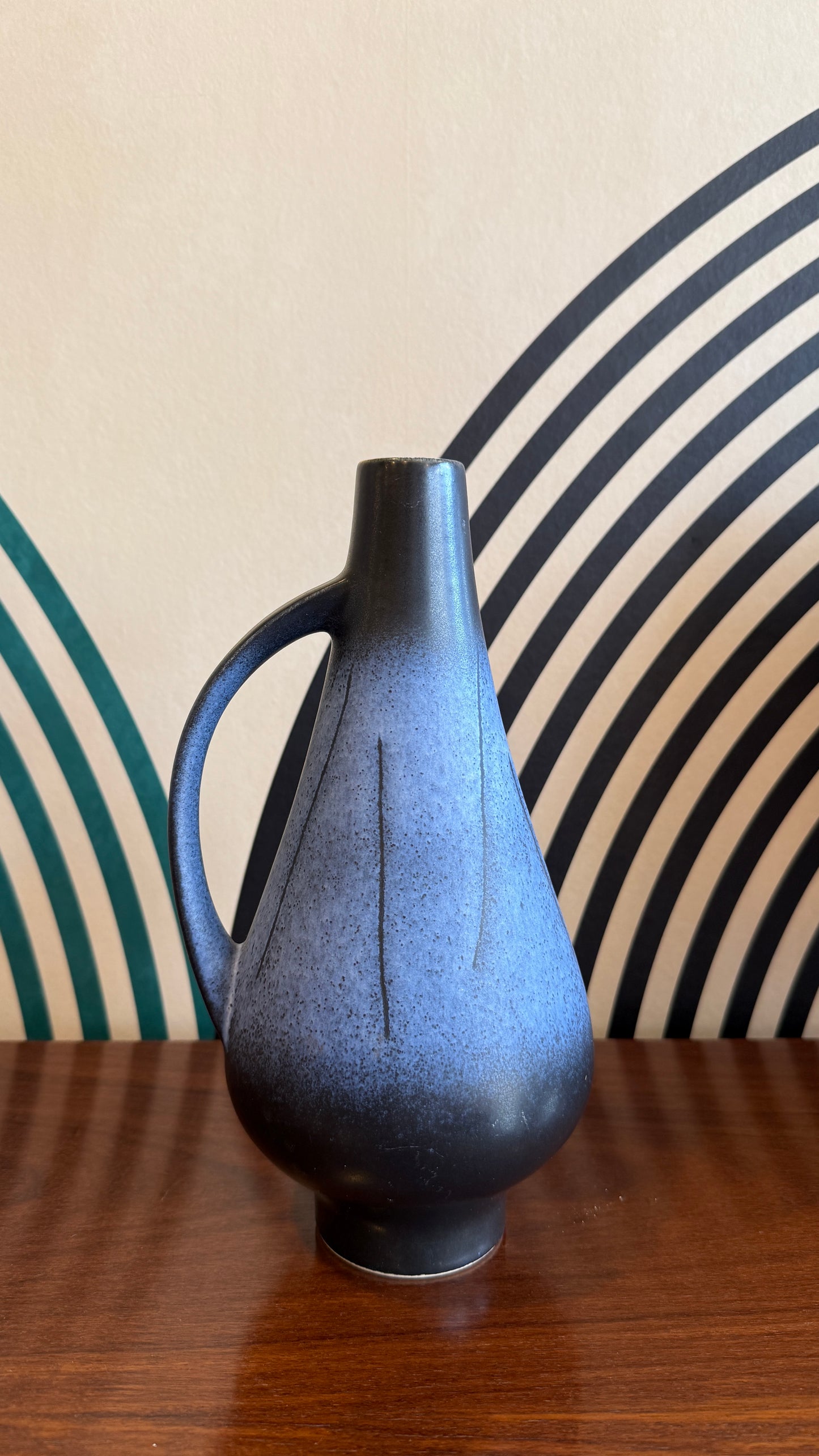 West German Pottery Handled Vase