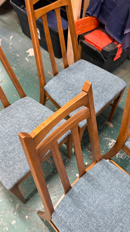 Set of 4 Vintage Wood Dining Chairs