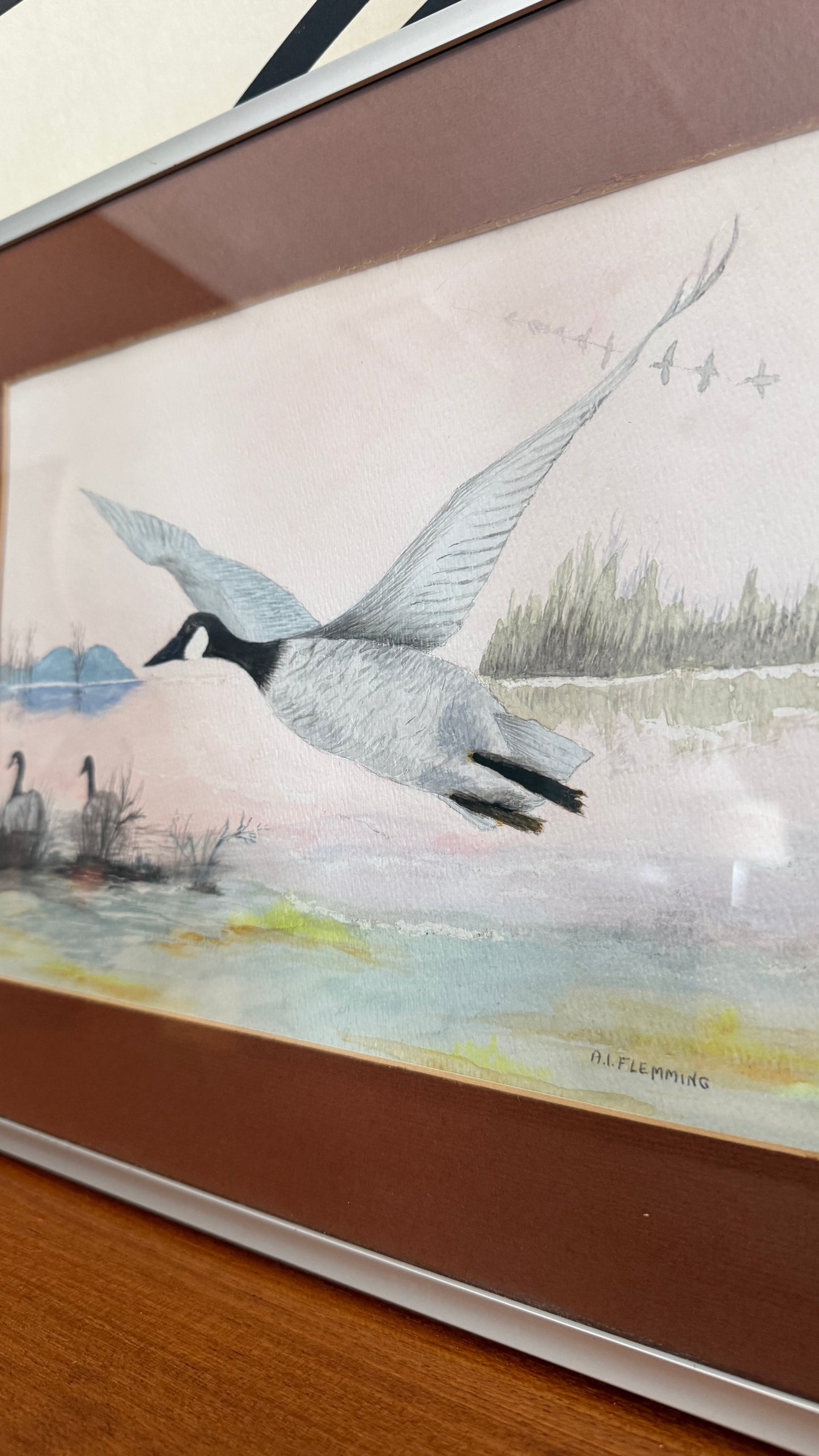 Vintage Framed Wildlife Artwork – Signed A.I. Flemming