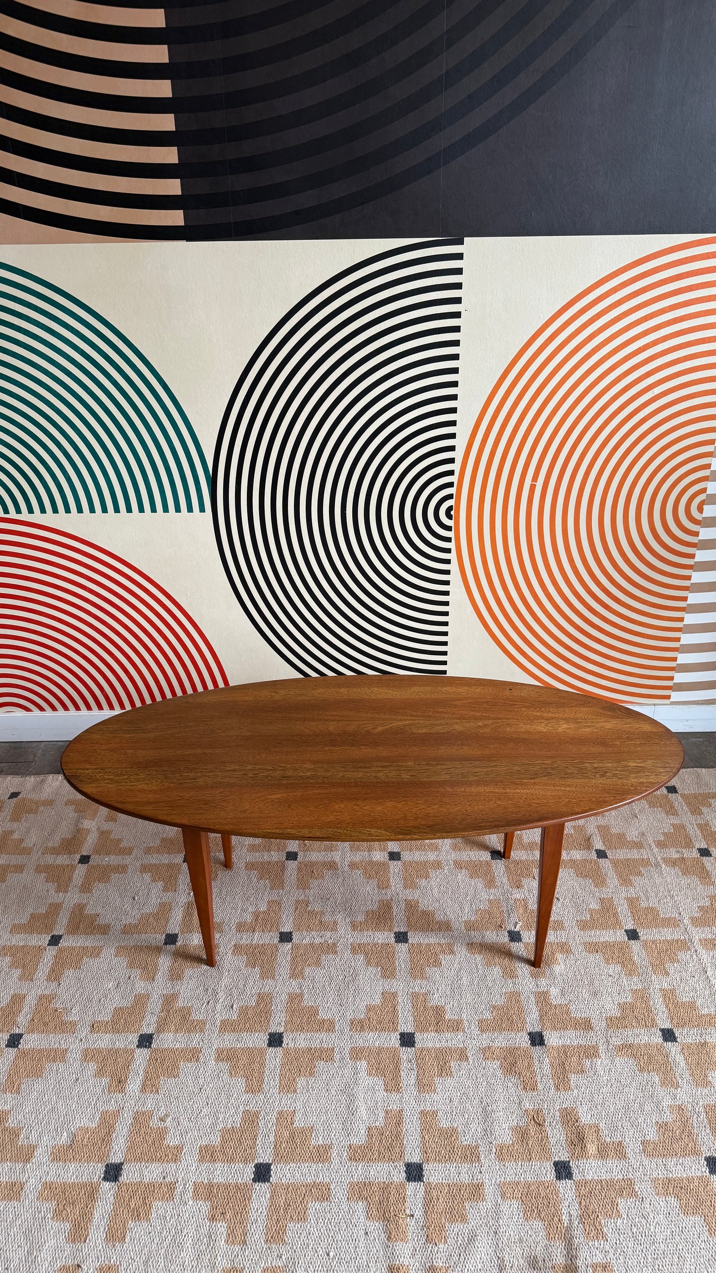 Mid Century Modern Solid Wood Coffee Table