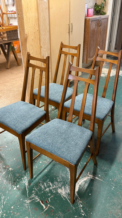 Set of 4 Vintage Wood Dining Chairs