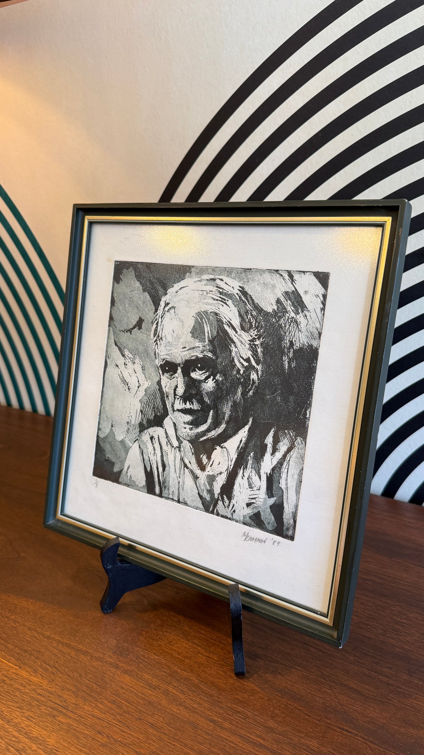 Vintage Signed Etching Portrait – Limited Edition 1/3 (1989)