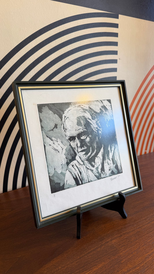 Vintage Signed Etching Portrait – Limited Edition 1/3 (1989)