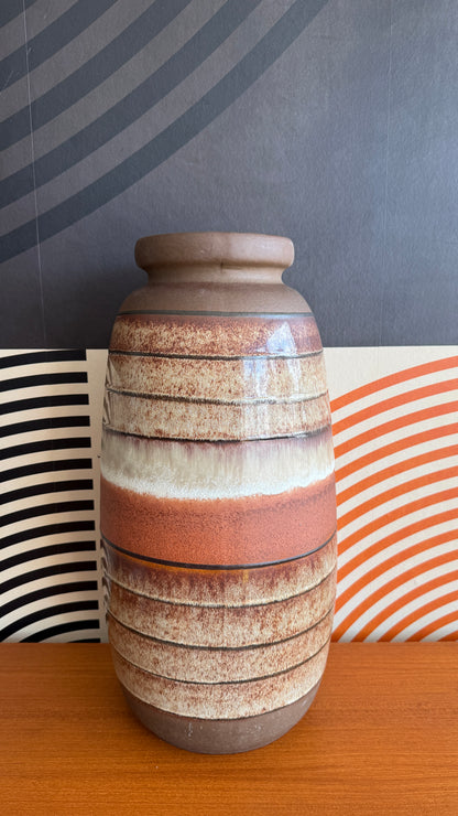 Vintage West German Pottery Large Floor Vase