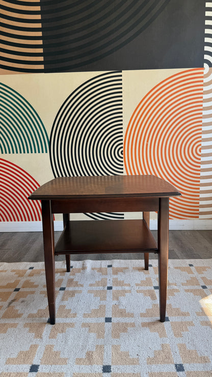 Vintage Walnut Side Table