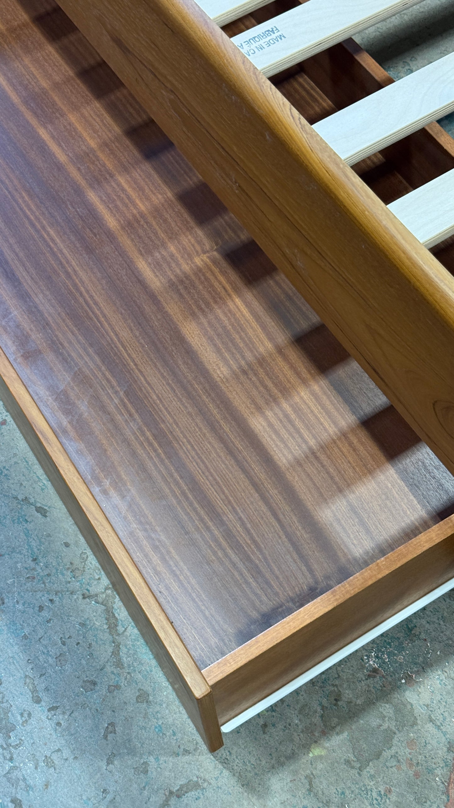 Vintage Canadian Teak Queen Storage Bed