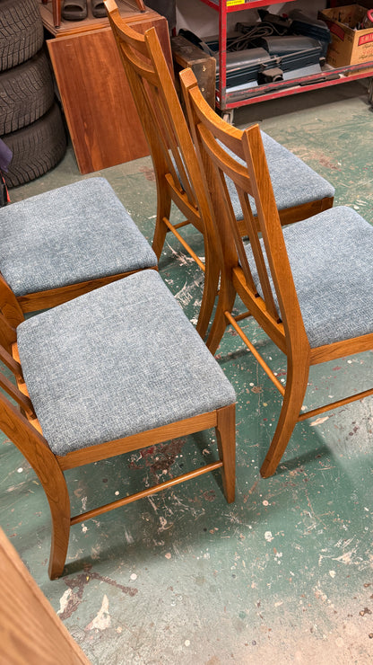 Set of 4 Vintage Wood Dining Chairs