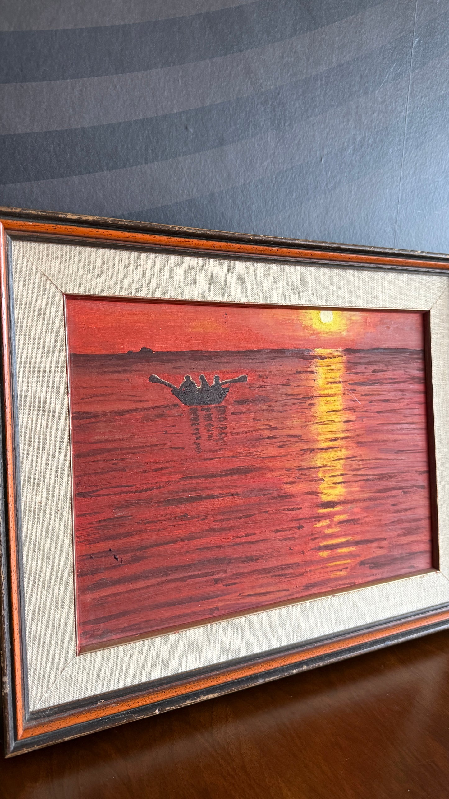 Warm Sunset Scene – Original Painting (Unknown Artist)