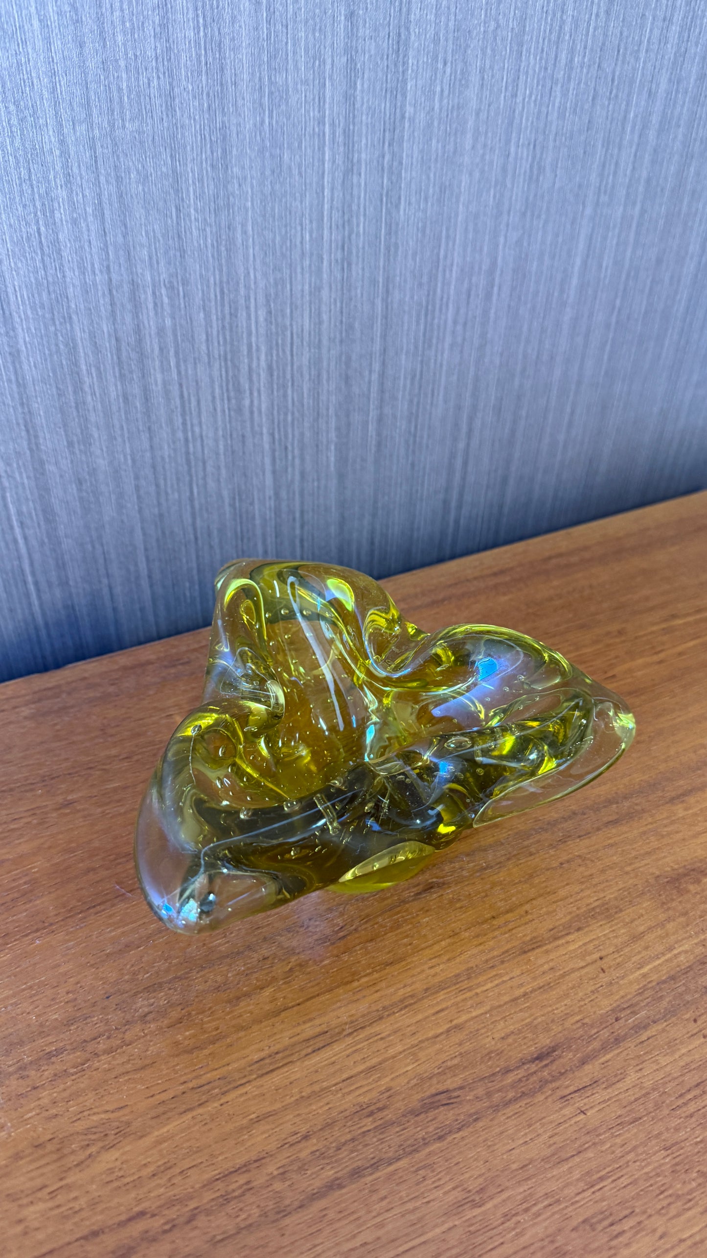 Yellow Handblown Decorative Bowl