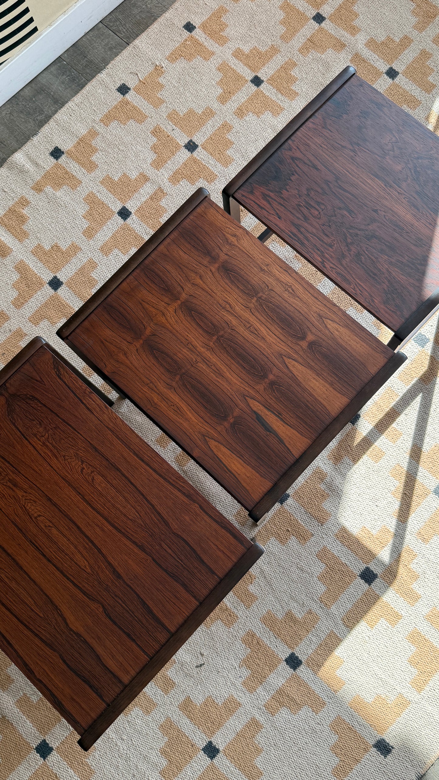 Midcentury Modern Rosewood Nesting Tables