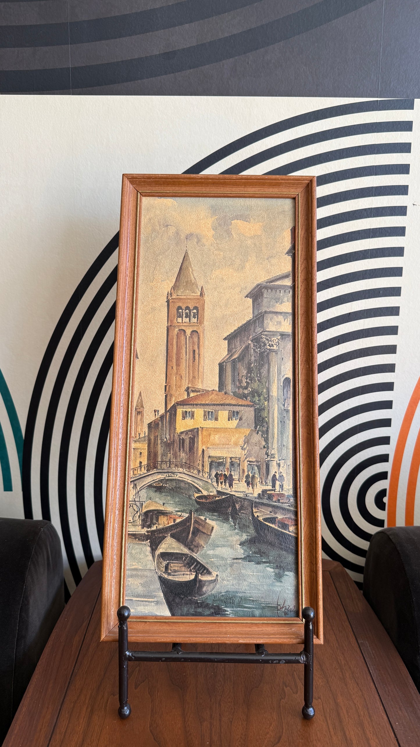 Vintage Italian Canal Scene Prints (Pair)