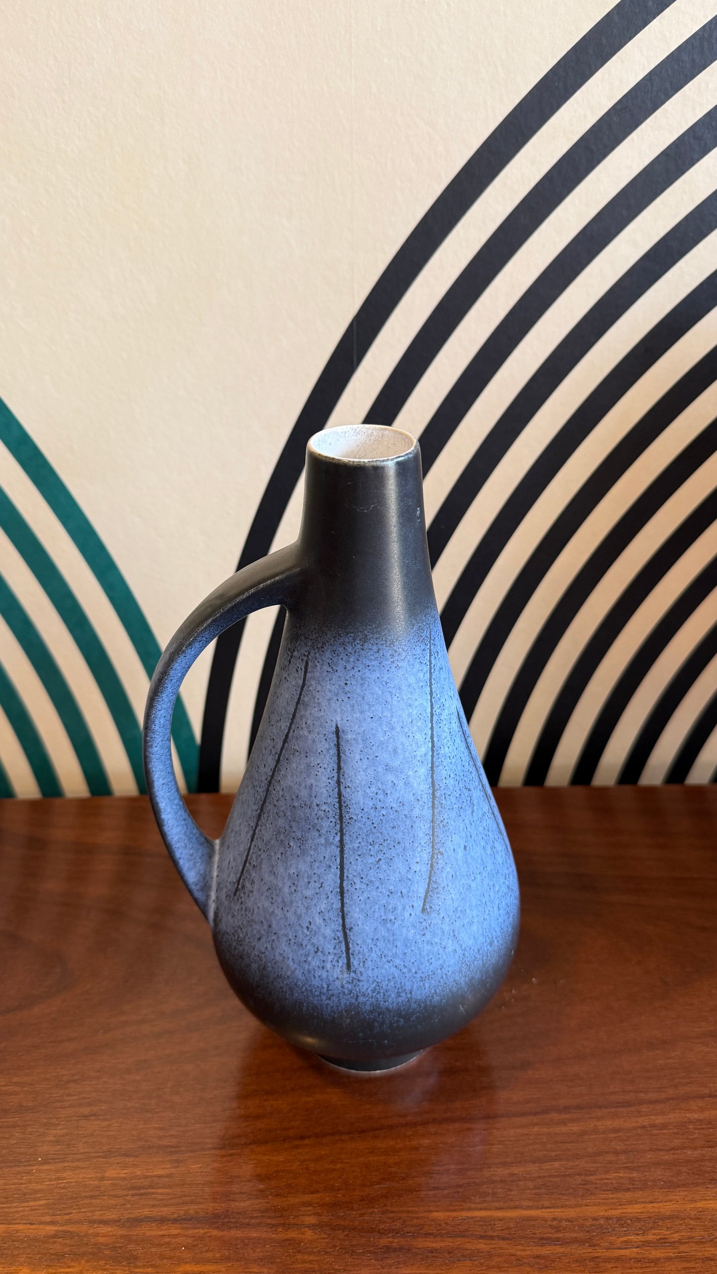 West German Pottery Handled Vase