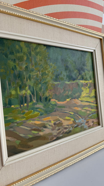 Framed Landscape Painting, Signed and Dated (1985)