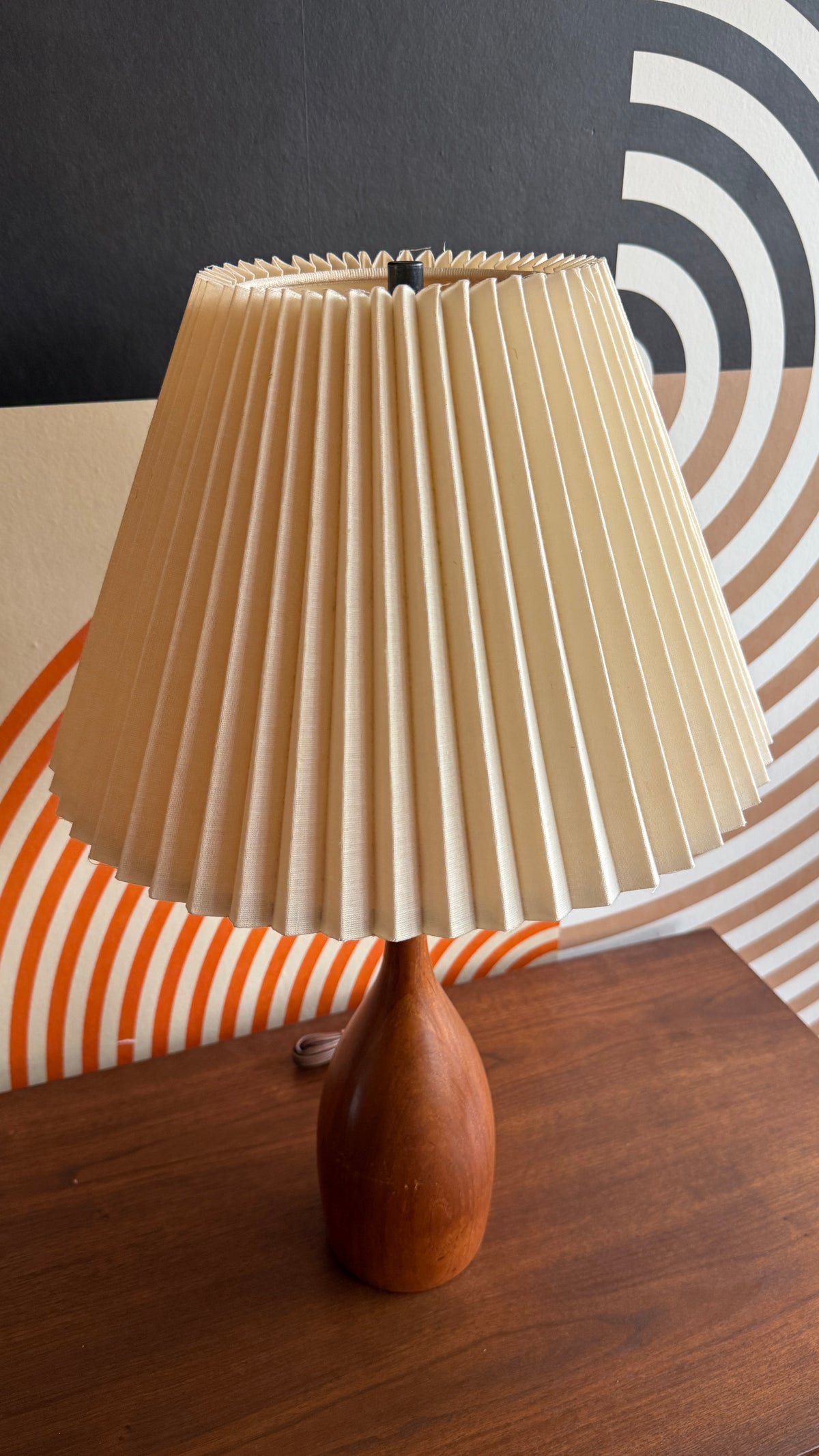 Vintage Teak Table Lamp