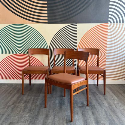 Set of 4 Danish Teak Dining Chairs by Korup Stolefabrik