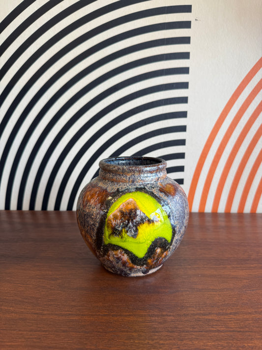 Vintage Studio Pottery Vase – Drip Glaze