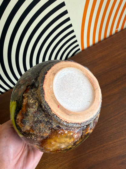 Vintage Studio Pottery Vase – Drip Glaze