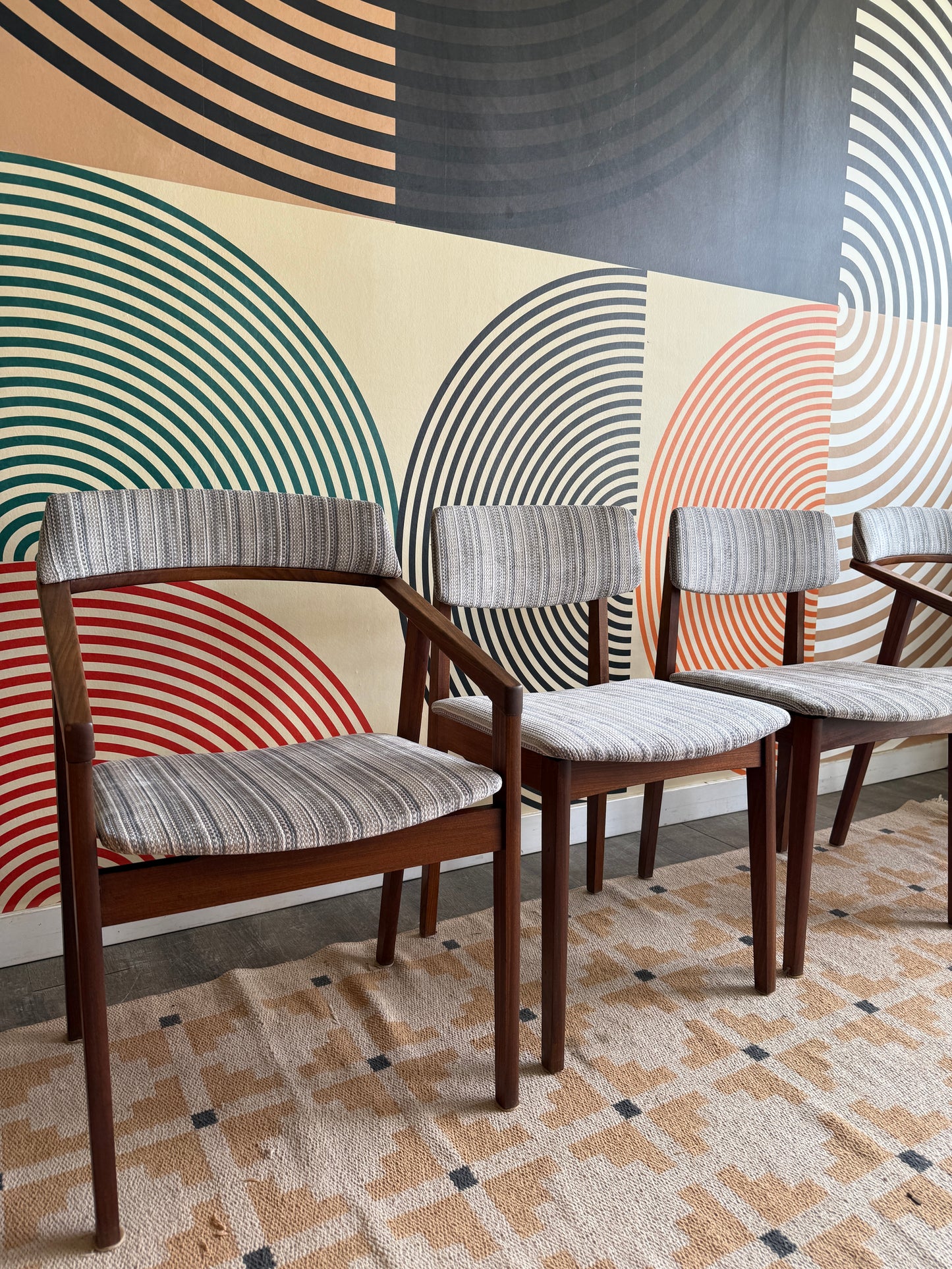 Set of 4 Solid Afromasia Imperial Dining Chairs