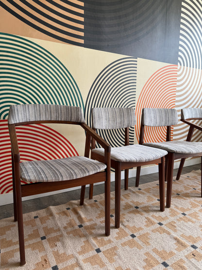 Set of 4 Solid Afromasia Imperial Dining Chairs