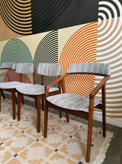 Set of 4 Solid Afromasia Imperial Dining Chairs