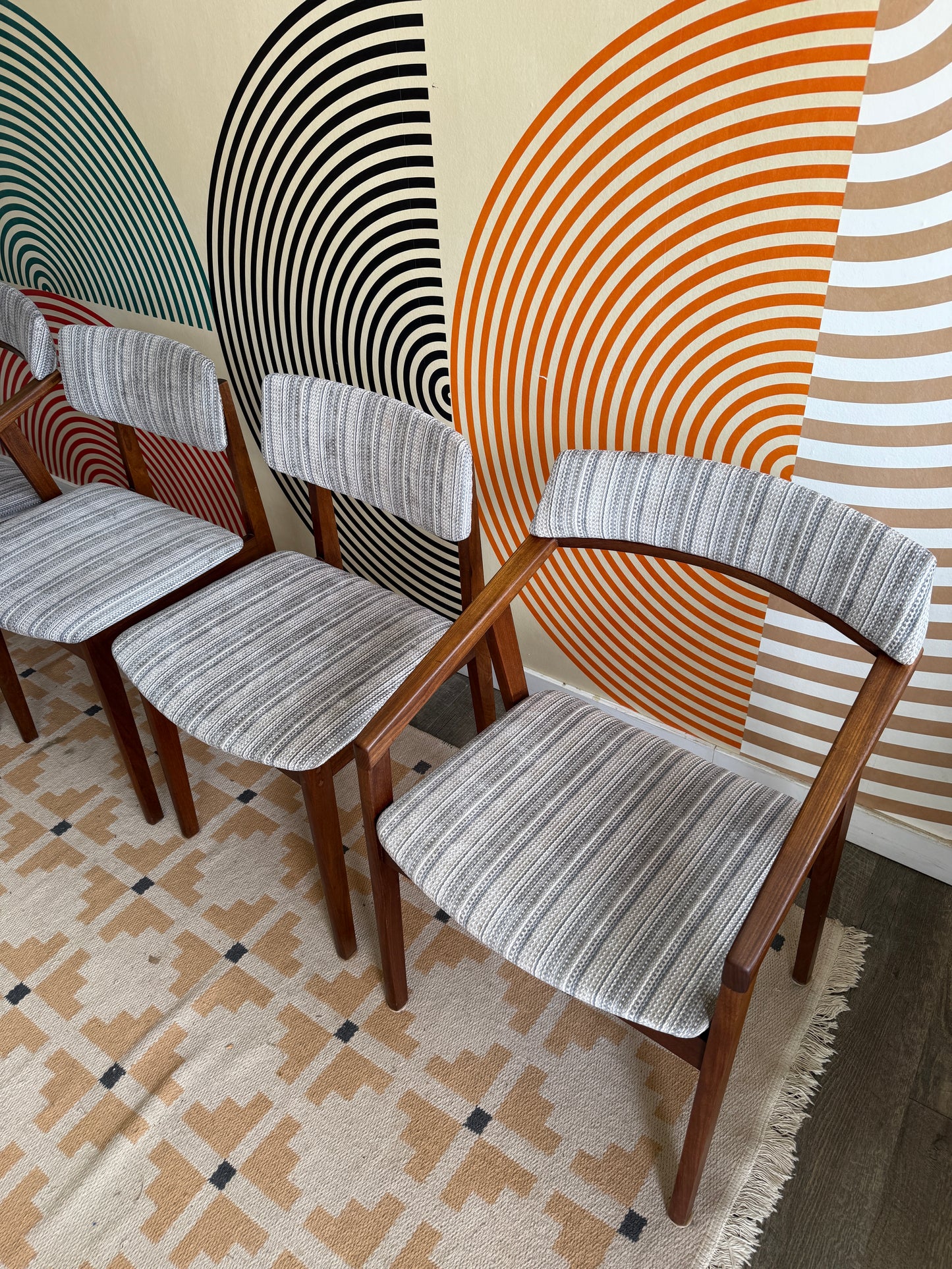 Set of 4 Solid Afromasia Imperial Dining Chairs