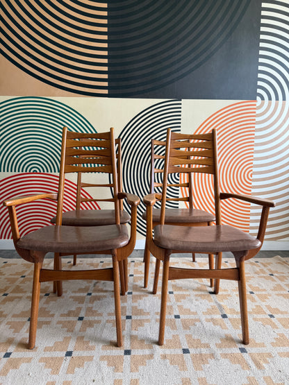Set of 4 Danish Teak Dining Chairs
