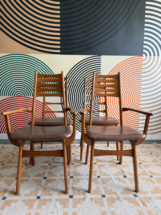 Set of 4 Danish Teak Dining Chairs
