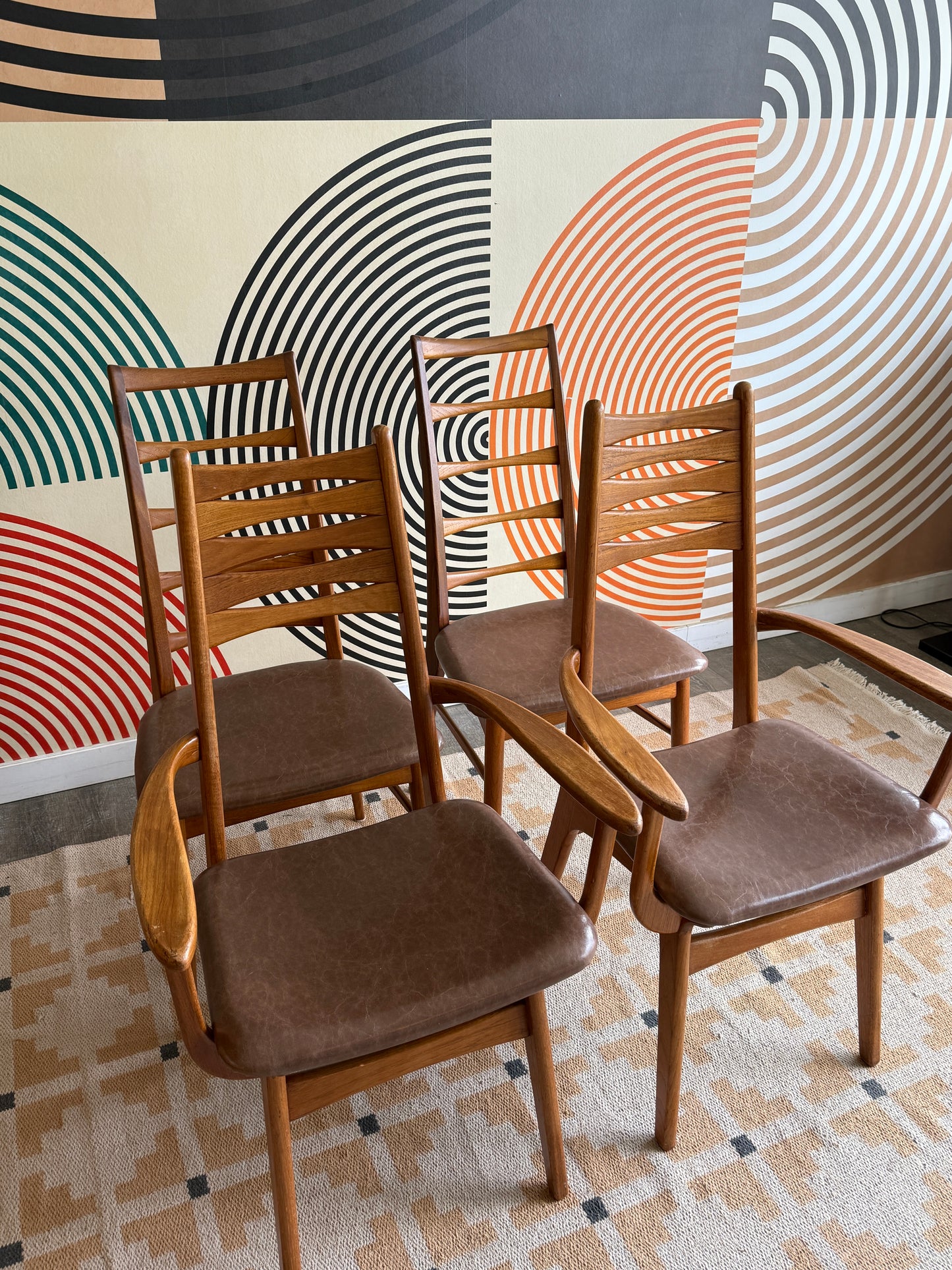 Set of 4 Danish Teak Dining Chairs