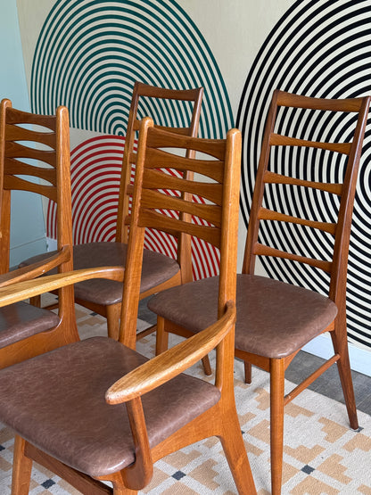 Set of 4 Danish Teak Dining Chairs