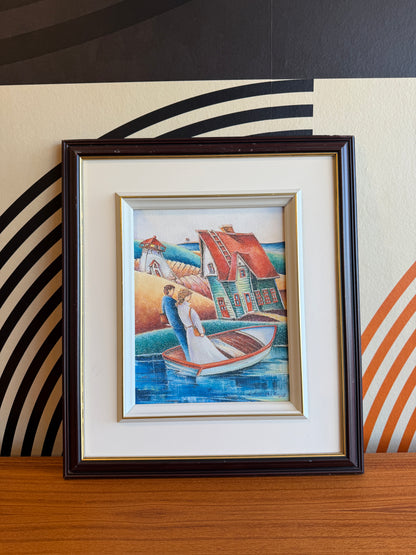 Framed Coastal Folk Art Print