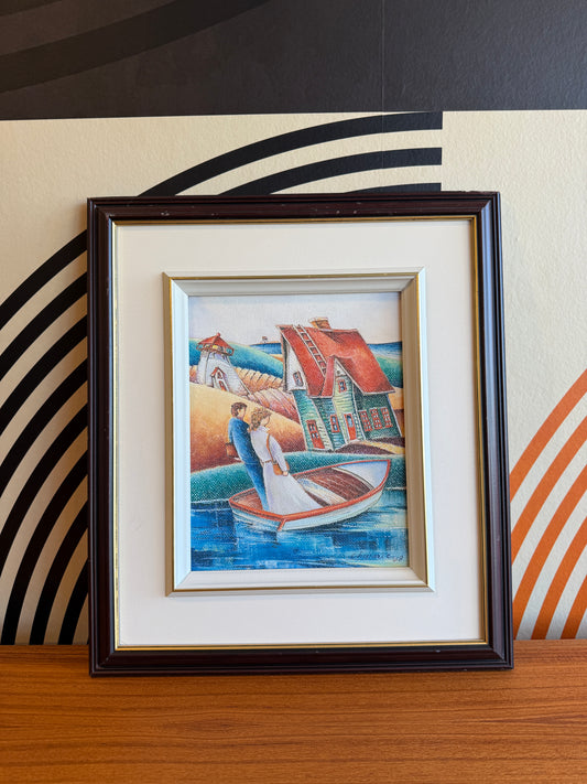 Framed Coastal Folk Art Print