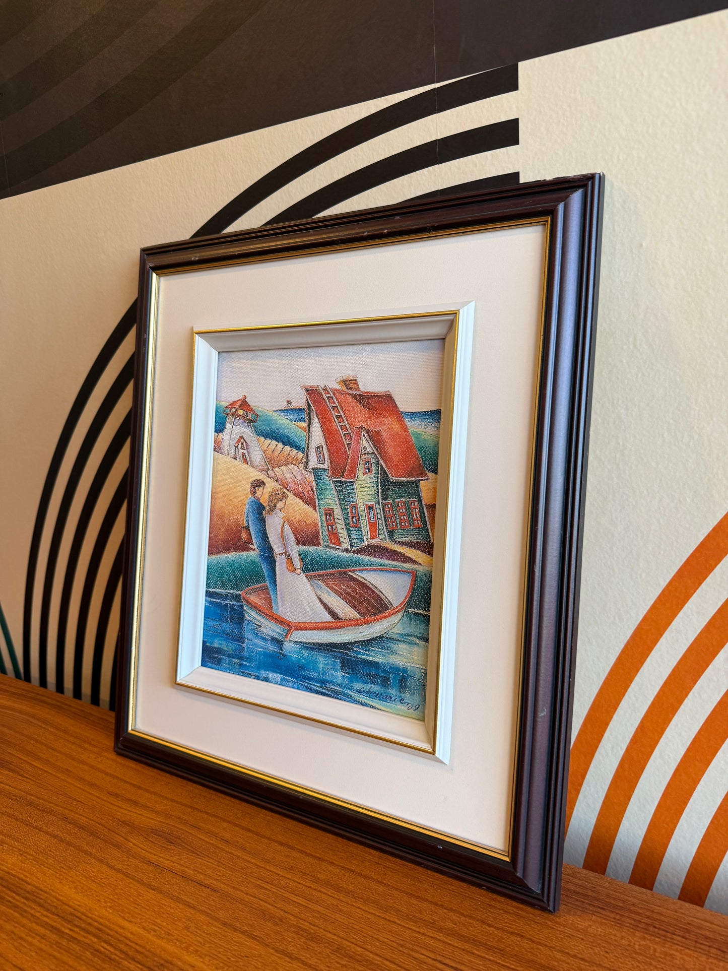 Framed Coastal Folk Art Print