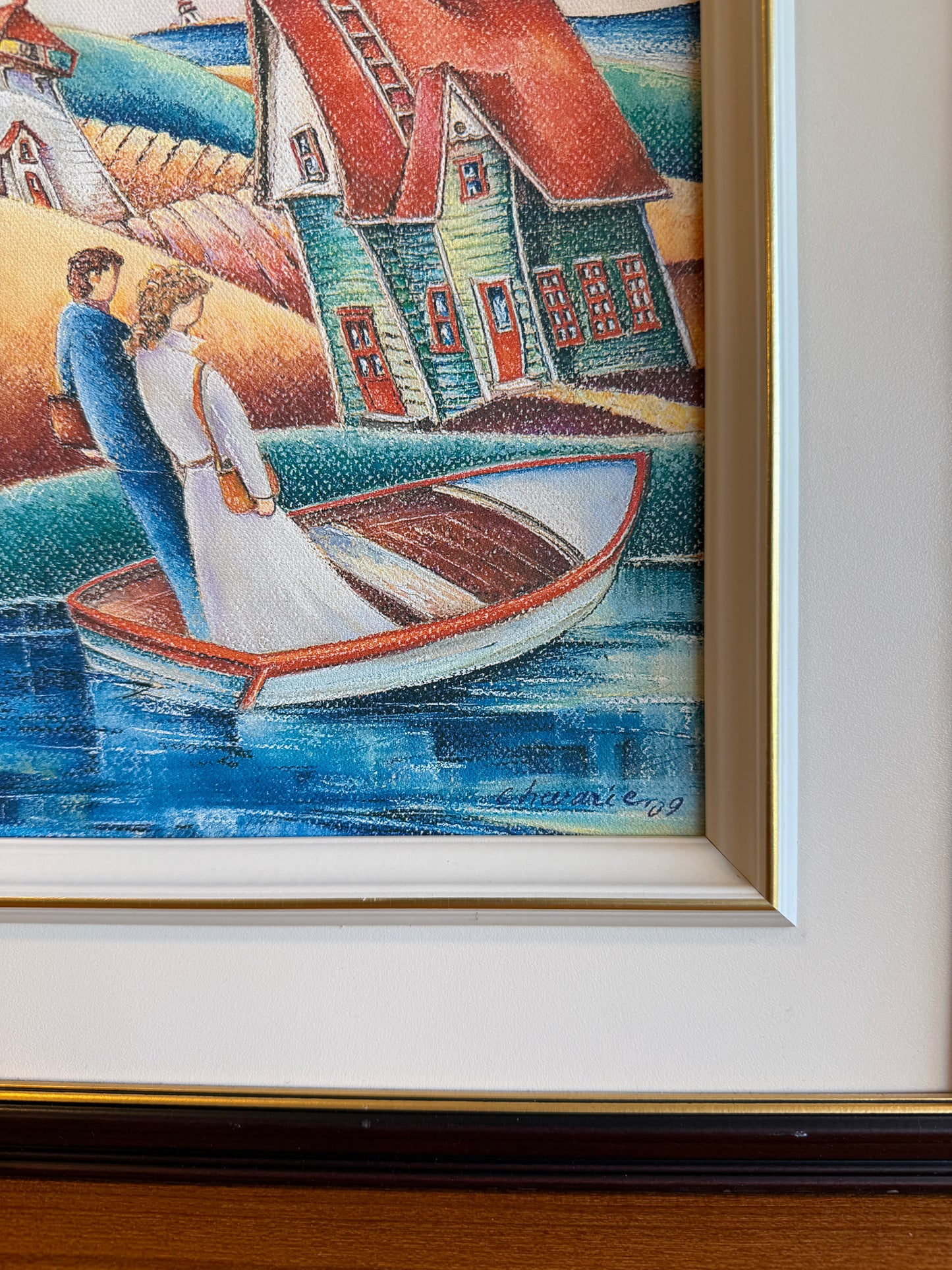Framed Coastal Folk Art Print