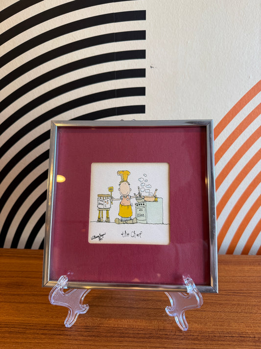“The Chef” Framed Illustration — William Eagan, 1977