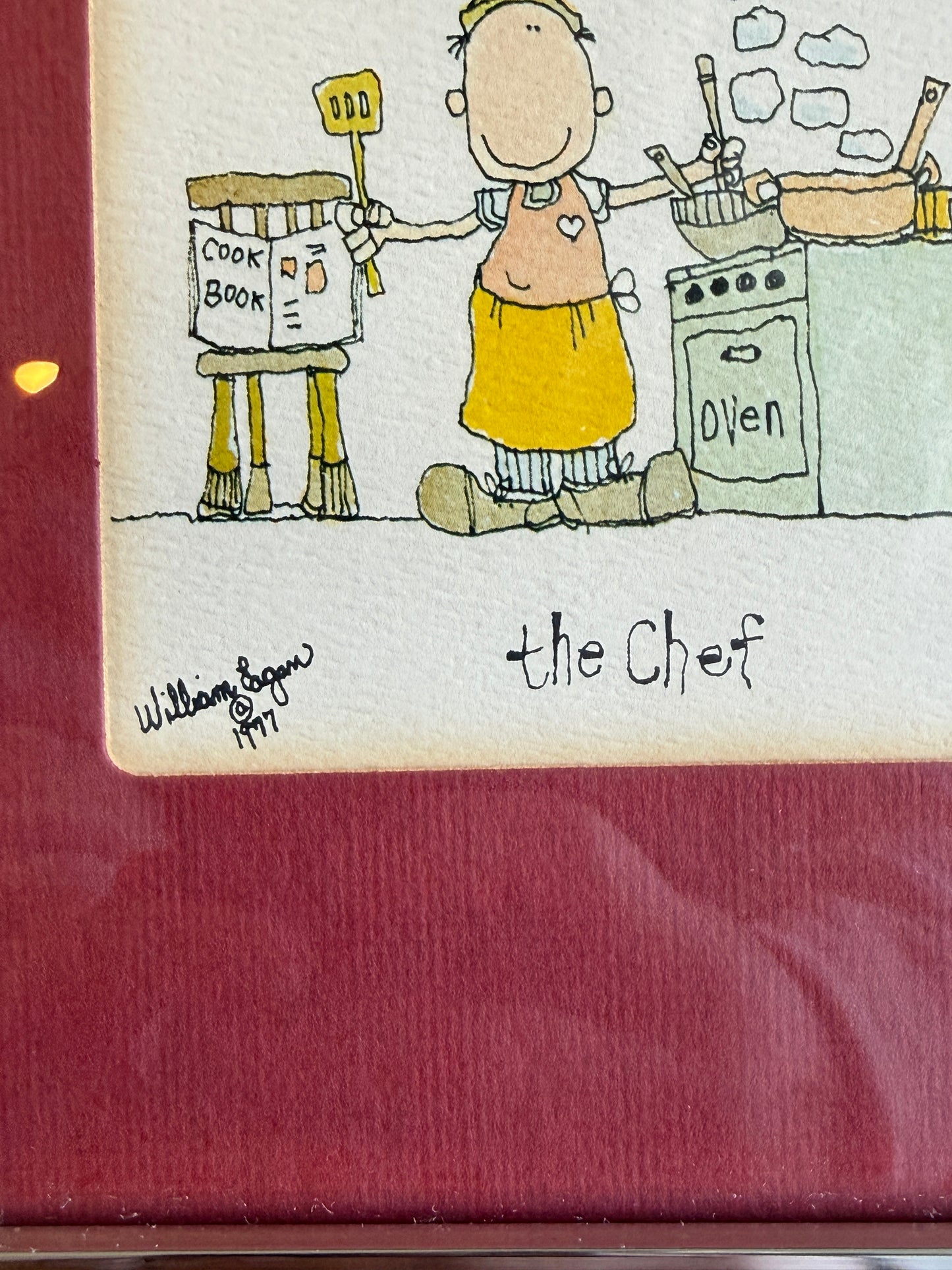 “The Chef” Framed Illustration — William Eagan, 1977