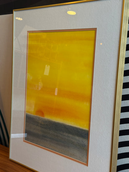 Vintage Framed Sunset Artwork